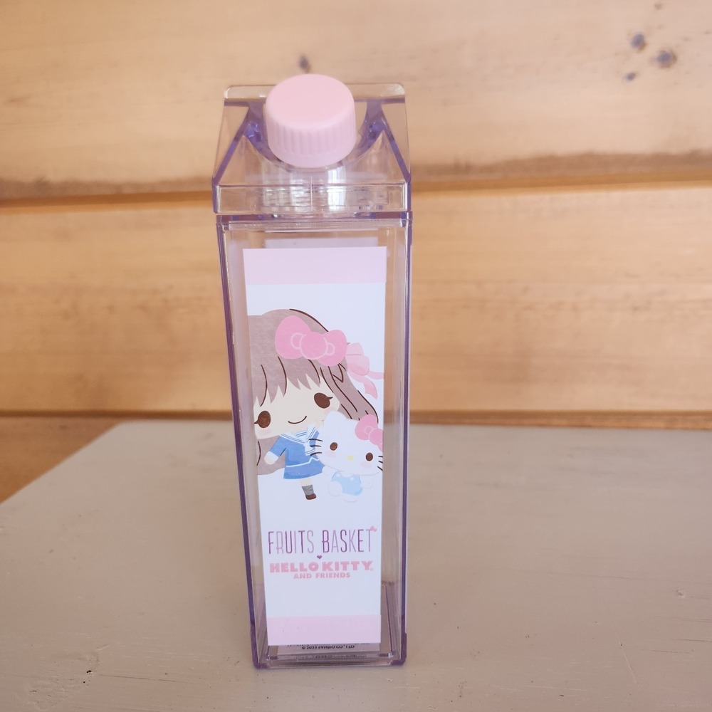 Hot Topic Fruits Basket Sanrio Hello Kitty Friends Kawaii Rare Water Bottle 8.5"